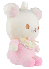 As if Rilakkuma didn't already capture all of our hearts, we now get to cuddle up with his best pal, Korilakkuma, in an ultra-soft and adorable Big Baby Korilakkuma Pajama Onesie Plushie! This plush toy features Korilakkuma dressed in a cozy, pastel pink pajama onesie, complete with a cute yellow bib with an embroidered bunny on it, perfect for nap time and hugs. 